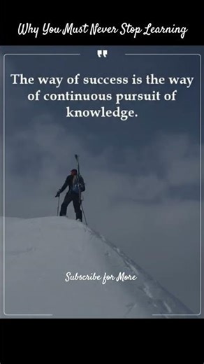 Success = Continuous Learning 💯 #motivation #quotes #motivational #success #shorts