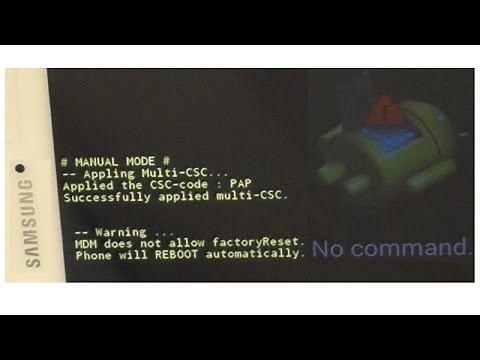 Samsung device resetting - Error - MDM does not allow factory reset