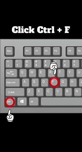 Keyboard shortcut | Find command (Ctrl + F)