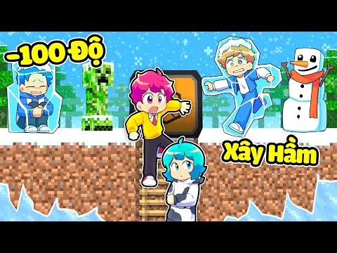 Hiha Sống Sót DƯỚI TẦNG HẦM Khi Làng Sinh Tố -100 độ C Trong Minecraft 😱😎