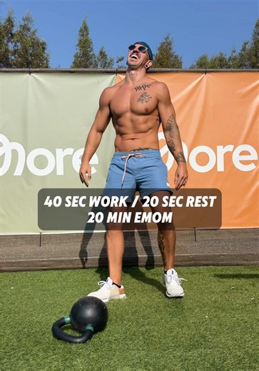 try this full body 20 min kettlebell workout 👇🏻 40 sec work / 20 sec rest 20 min EMOM Min 1: 40 sec goblet clean squat Min 2: 40 sec russian swing Min 3: 40 sec thrusters Min 4: 40 sec american swings Pick a weight you can shoulder press 8-12 times Kettlebell workouts & programs in the KBMH app (link in bio) #kettlebell #workout #legsworkout #fitness #fit