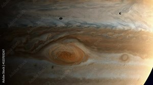 Jupiter Planet And The Great Red Spot Animation Background