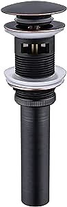 Bathroom Sink Drain with Overflow - Big Cap for Standard 1 3/4" Drain Opening - Pop Up Drain,Oil Rubbed Bronze