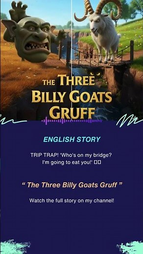 The Three Billy Goats Gruff #storytelling #disney #fairytalesstory #movie #story#storytime