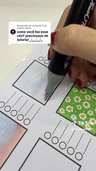 Tutorial Simples de Pintura: Céu Azul e Rosa