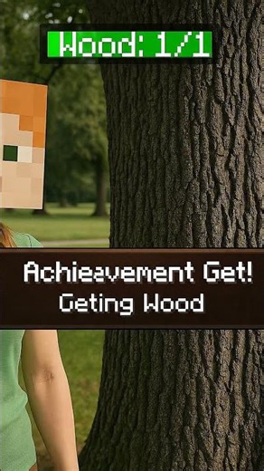 [Minecraft IRL] Steve Punches for Wood 🤯 | Pixel Buddies Escaped #Shorts