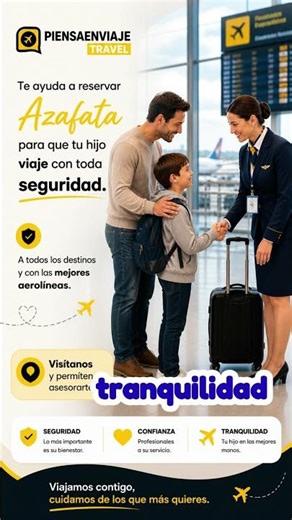 ✈️ Viaje seguro para menores – Piensaenviaje Travel¿Tu hijo necesita viajar solo? #viral