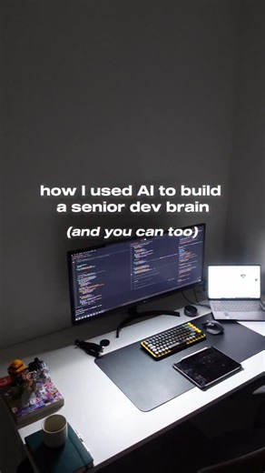 Hasan Coskun | Developer | AI on Instagram: "most devs use ai as a crutch. they copy-paste until the errors go away. this is how you stay a junior forever. i use ai as a personal senior architect. ⬇️ here is the 3-step system ⬇️ 1. prompt for the „why.“ don’t just ask for code. ask for the architectural trade-offs. understand why *this* solution is better than the alternative. 2. the „reverse“ review. paste your working code. ask: „where are the edge cases? where will this fail under load?“ let 
