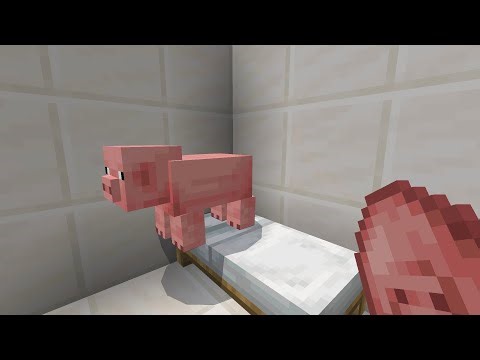 How to ride a pig safely in Minecraft!