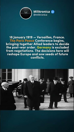 The Paris Peace Conference: Redrawing Europe, 1919 #shorts