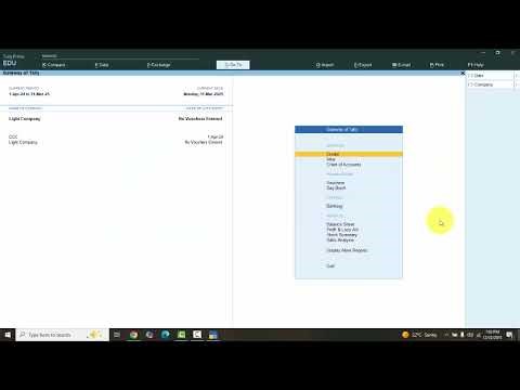 TALLY ACCOUNTING SOFTWARE TRAINING LESSON 1