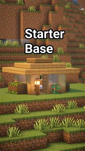 Minecraft Starter House Build Tutorial 🏠| Easy Survival Base Idea | #Minecraft