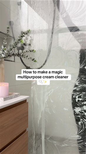 This magic multipurpose cream cleaner will become your new favourite 🫧✨ it can be used on your oven, stovetop, sink, bathroom and all around your home to rid tough grime, mould and build up! Store it in an airtight bottle and pull it out anytime you need some extra elbow grease! Hope this was helpful lovelies xx #bathroomcleaner #ovencleaner #cleaninghacks #cleaningtiktok #mamamilastips