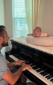Dad's piano talk with his little angel 💕 beautiful moment that made my day 🥰🌹💕 | Adorable and funny babies