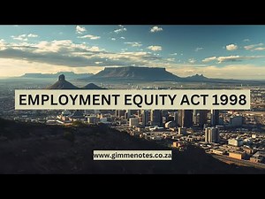 Employment Equity Act 55 of 1998: Workplace Equality & Labour Law in South Africa