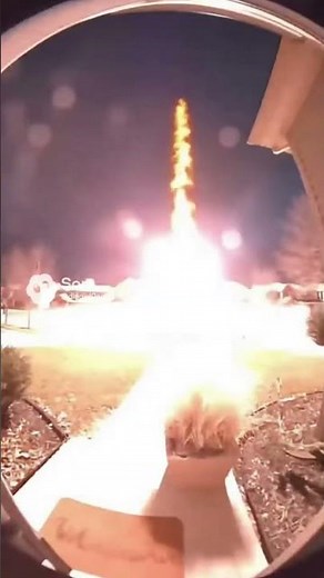 Giant Meteor Explosion Destroys Car | Caught on Doorbell Cam in 4K