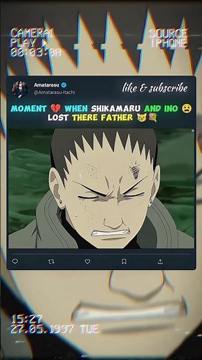 SHIKAMARU FATHER'S DEATH 💔😿