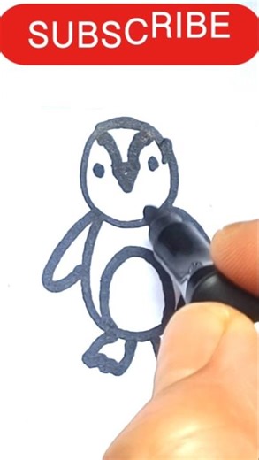 Easy Penguin Drawing 🐧 #art #drawing #howtodraw