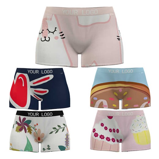 2023 Customized Cotton Women Boxers Cute Women's Underwear Oversize Women's Underwear