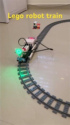 LEGO+ ELECFREAKS robot train #lego #motorbuilding #robot #robotics #elecfreaks #sensor #ultrasound