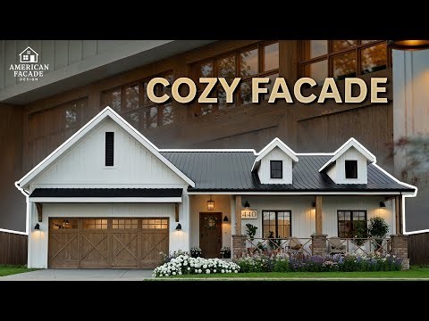 A Calm California Farmhouse Front | Modern Massing, Materials & Lighting