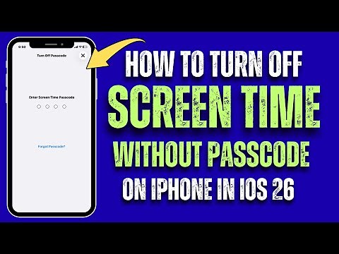 How to Turn Off Screen Time Without Passcode on iPhone or iPad | iOS 26