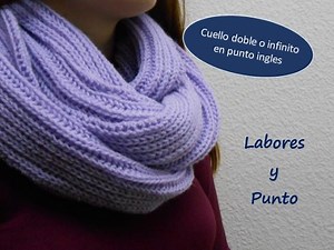 How to knit a double English rib collar on two needles