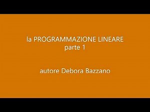 la programmazione lineare parte1 def