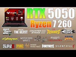 Asus TUF A16 (2026) : Ryzen 7 260 RTX 5050 - New 15 Games Tested