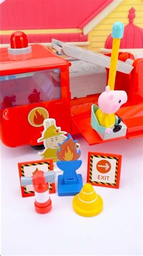 Peppa Pig Fire Truck ASMR Satisfying With Unboxing & Review #toys #asmr #peppapig