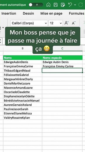 Comment ajouter des espaces dans un texte ? #apprendreexcel #excel #astuceexcel