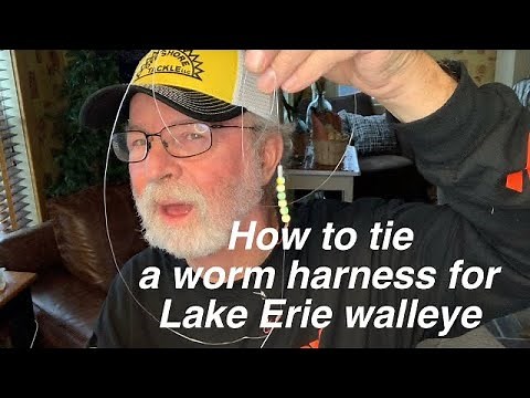 Tying a worm crawler harness for walleye #walleye #lakeerie #wormharness #fishing