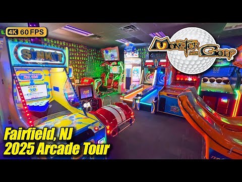 Monster Mini Golf (Fairfield NJ), December 2025 arcade tour, new 4K full walkthrough