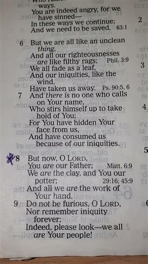 Start your day with "Good Morning Scriptures" 📖 Isa. 64:6-9 #dailyscripture #dailyword