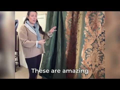 Paris 1880 Silk Drapery Panels | Rare Surviving Textile from Private Collection#shorts