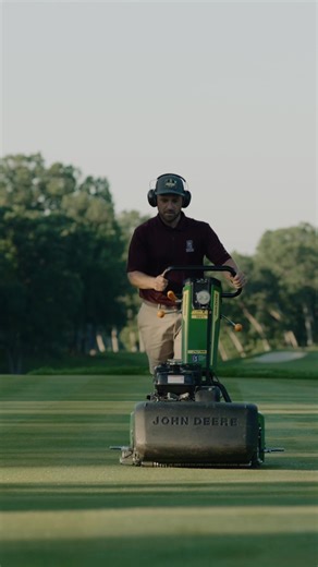 Sound up 🔊🔊 for the satisfying sounds of course preparation at @TPC Deere Run @John Deere