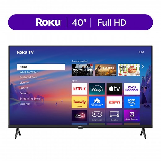 Roku Smart TV 2025 – 40-Inch Select Series, 1080p Full HD TV – Roku TV with Voice Remote - Walmart.com