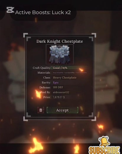 How to forge a good chestplate