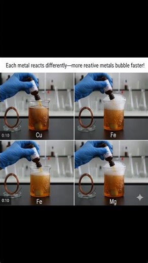 various metal vs HNO3||chemistry|science|#viral #experiment#scienceactivities #foryou#science#shorts