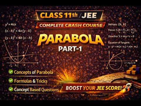 Parabola Part-1 🔥 | Class 11 Maths Crash Course for JEE | Basics, Vertex, Focus & Directrix
