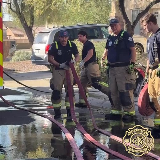 #FirefighterFriday After every fire, the work doesn’t stop when the flames are out. Our crews worked together to reload hose back onto the engine—carefully, neatly, and with order. A properly loaded hose ensures faster deployment, safer operations, and greater efficiency on every call. #CGFD, takes pride in maintaining our equipment to the highest standards so we can serve our community with readiness and reliability. 🚒💪🔥 #CasaGrandeAZ #firefighters #keepingCGsafe #ProudtobeCG | Casa Grande F