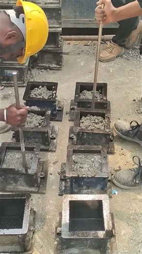 “Concrete Cube Filling for Compressive Strength Test | QC Lab Process” #structuralconcrete #concrete