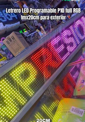 Preparamos este letrero LED publicitario para Puquio - Ayacucho.🇵🇪 Modelo P10 full color para exterior, resistente a la lluvia 🌧️. Medida: 1m x 20cm con buen brillo para que no se empañe contra el sol.☀️ Se puede programar desde el celular📱. Preparamos en cualquier medida.💥 📍Jirón Paruro 1364, Centro de Lima. Envíos por todo el Perú.🚚🇵🇪 #letrerosluminosos #rgb #emprendimiento #lucesled #market