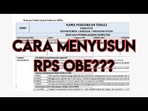 Cara Menyusun RPS OBE - Persiapan SKB CPNS 2024