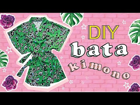 DIY BATA KIMONO TUTORIAL// Cómo hacer tu kimono, a medida, sin molde, fácil y rápido! free pattern