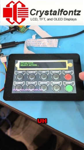 Crystalfontz 5" Display + BT817 EVE: Fun Demo! #shorts