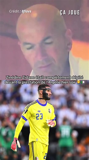 Présent en tribune pour soutenir son fils Luca Zidane, Zinédine Zidane a été filmé à plusieurs reprises lors de la rencontre entre l’Algérie et l’Argentine. Avec un visage fermé, l’ancienne légende des Bleus paraissait dépitée devant la prestation des Fennecs. Des images qui ont rapidement fait le buzz sur les réseaux sociaux, où de nombreux internautes ont commenté son attitude durant la rencontre. Crédit : 8Flavs #zidane #algerie #fyp #worldcup #football