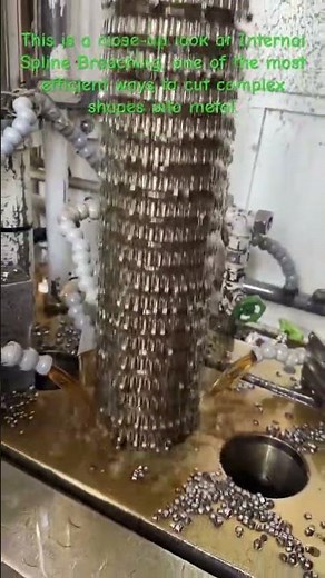 Cutting Gears from the Inside Out machining #engineering #manufacturing #broaching #metalworking