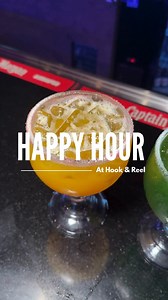 Share the laughs, sip the fu! It’s Happy Hour at Hook & Reel! 🍹✨ | Hook & Reel Cajun Seafood & Bar - West Orange, NJ