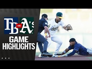 Rays vs. A's Game Highlights (8/13/25) | MLB Highlights